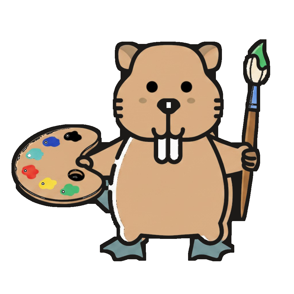 Pit tenant une palette et un pinceau